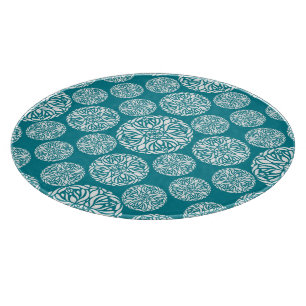 Floral winter snowflake cutting board