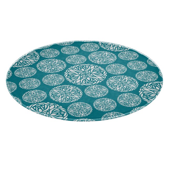 Floral winter snowflake cutting board (Corner)