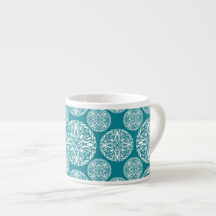 Floral winter snowflake espresso cup