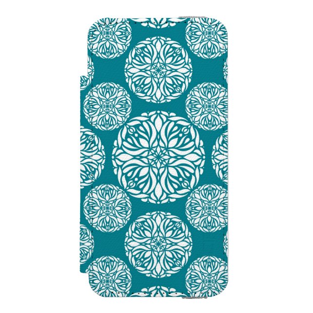 Floral winter snowflake incipio iPhone wallet case (Folio Front)