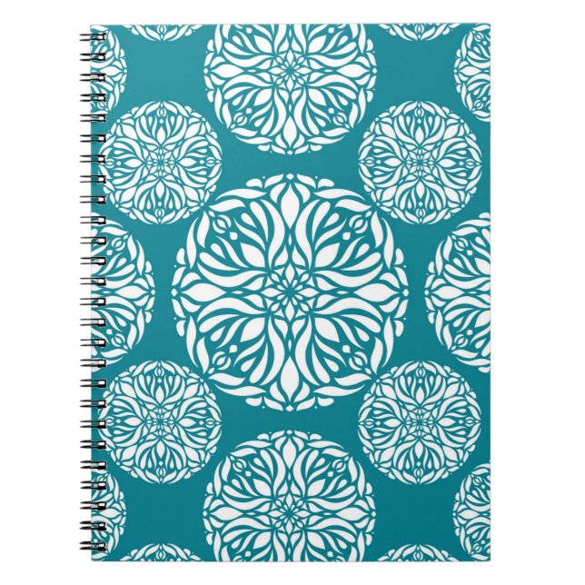 Floral winter snowflake notebook (Front)