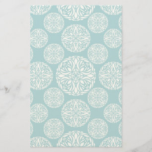 Floral winter snowflake stationery