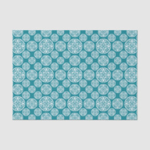 Floral winter snowflake tissue paper
