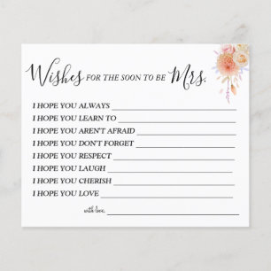 Floral Wishes for the Soon to be Mrs card