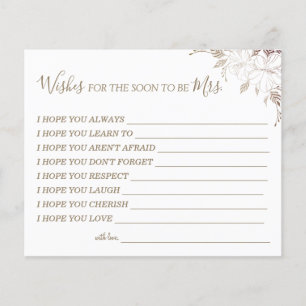 Floral Wishes for the Soon to be Mrs card