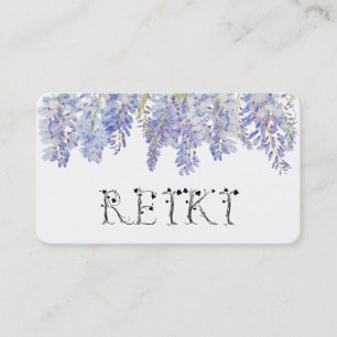 *~* Floral Wisteria Flower Watercolor - REIKI Business Card