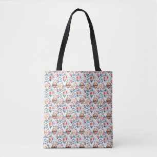Floral With Champagne Glasses and Disco Ball Tote Bag