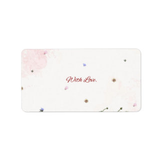 Floral “With Love” Folded Note Card – Elegant Bota Label