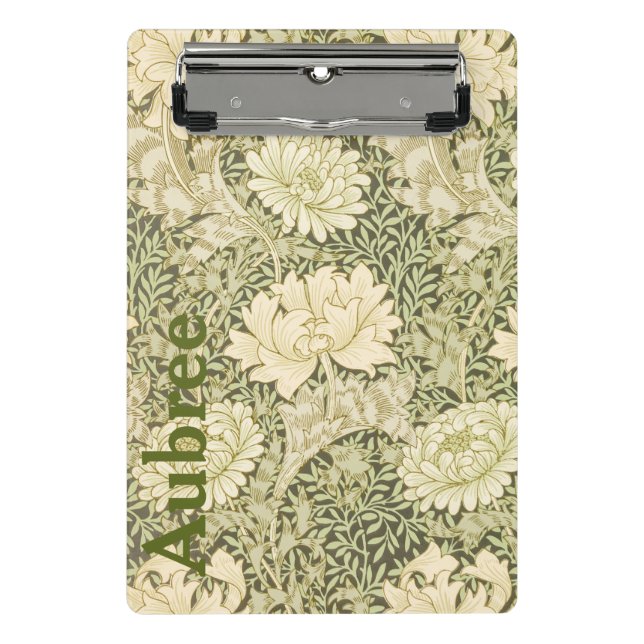 Floral Wm Morris Design Add a Name Mini Clipboard (Front)