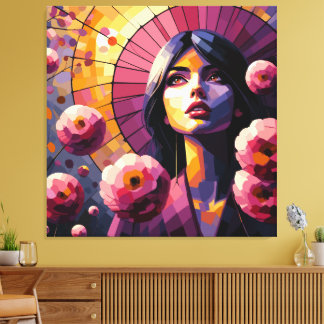 Floral Woman Canvas Print