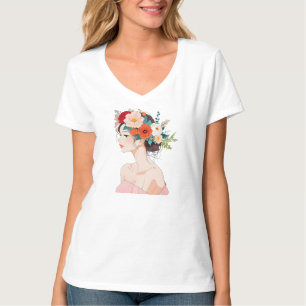 Floral woman design T-Shirt