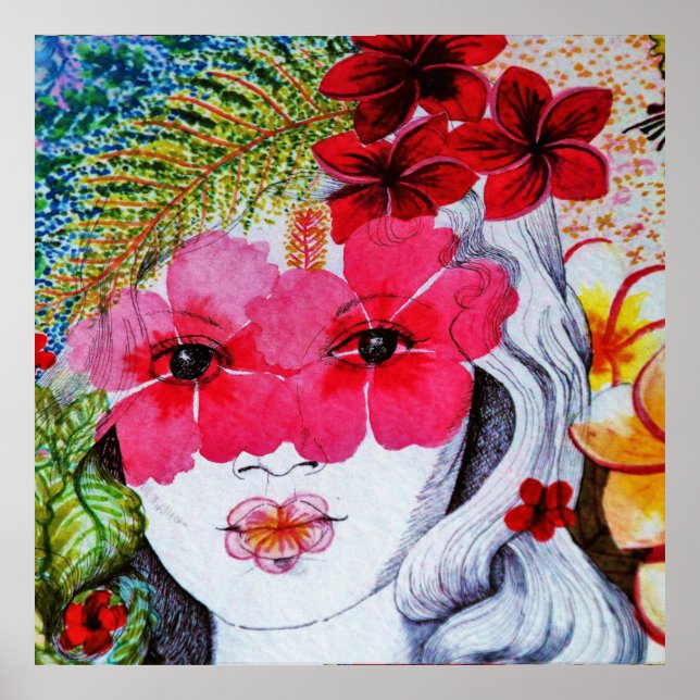 Floral Woman Poster (Front)