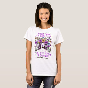 Floral Women Strong Fibromyalgia Support T-Shirt