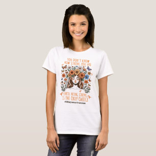 Floral Women Strong Kidney Cancer Support T-Shirt