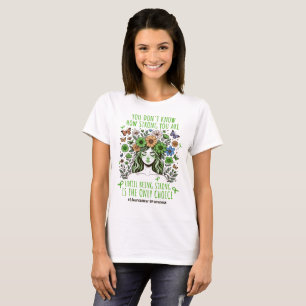 Floral Women Strong Liver Cancer Support T-Shirt