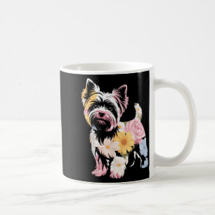 Floral Womens Cute Yorkie Dog Mum Coffee Mug