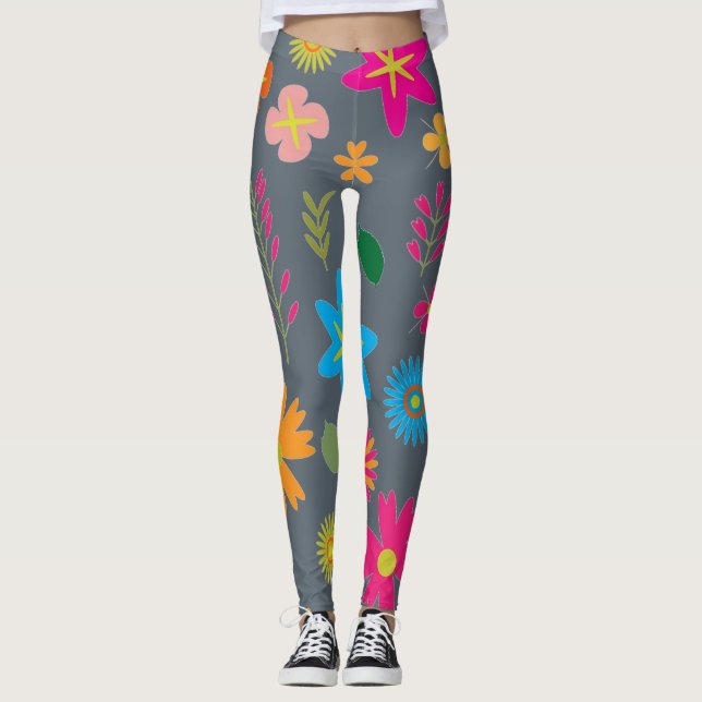 Floral Women's Leggings (Front)