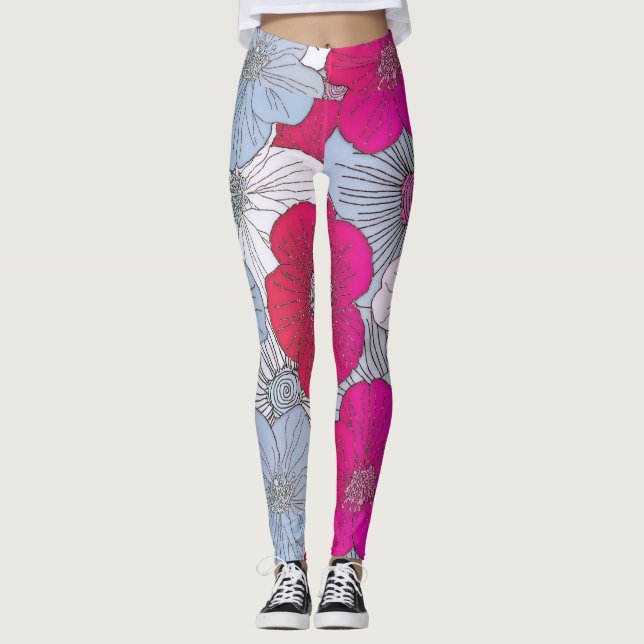 Floral Women's Leggings (Front)