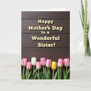 Floral Wonderful Sister Card