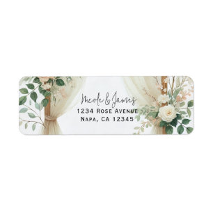 Floral Wooden Arch Greenery Roses Rustic Wedding