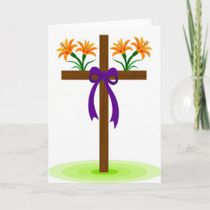 Floral Wooden Structure Greeting Card