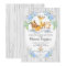 Floral Woodland Animals Baby Shower Invitation Boy