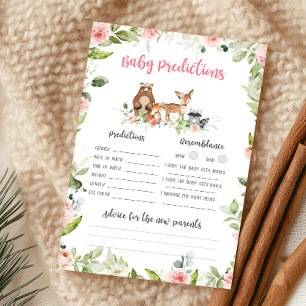 Floral Woodland Baby Predictions Game
