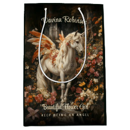 Floral Woodland Enchanted Fantasy Fairy Horse Medium Gift Bag