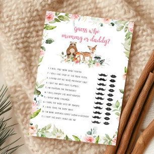 Floral Woodland Guess Who Mummy or Daddy Game