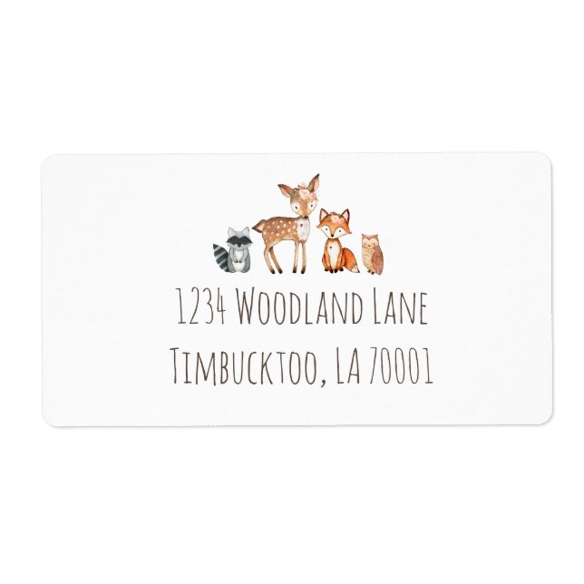 Floral Woodland Return Address Labels (Front)