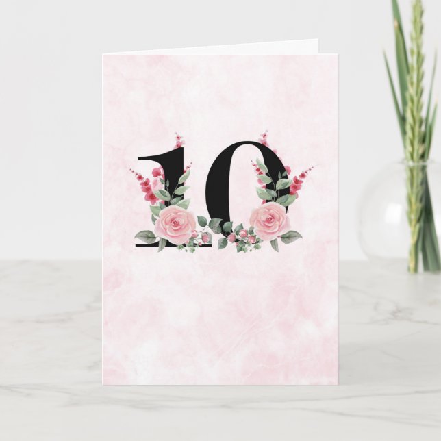 Floral Work 10 - Anniversary Card (Front)