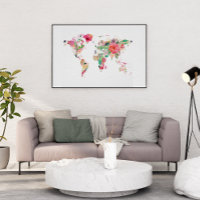 FLORAL WORLD MAP