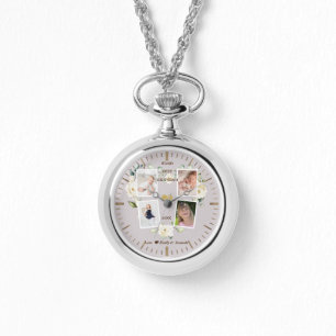Floral World's Best Grandma Photo Mother's Day Watch