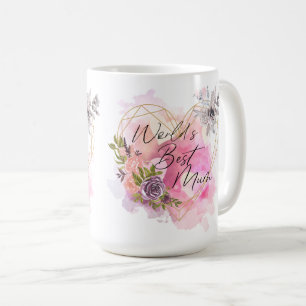 Floral World's Best Mum Mother's Day Birthday Gift Coffee Mug