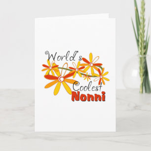 Floral World's Coolest Nonni Holiday Card