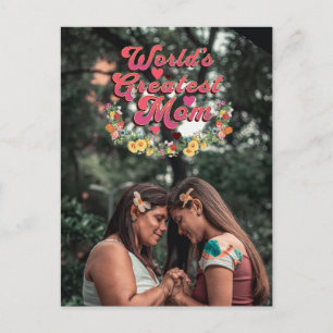 Floral World's Greatest Mum Postcard