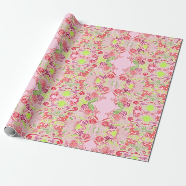Floral Wrapping Paper (Unrolled)