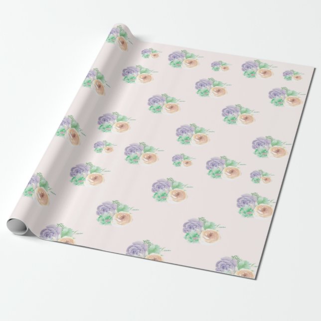Floral Wrapping Paper (Unrolled)
