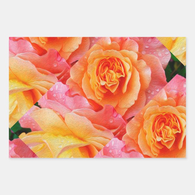 Floral Wrapping Paper Sheet (Front)