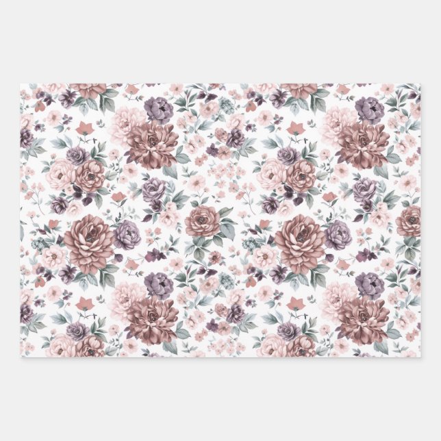 Floral Wrapping Paper Sheets  (Front)