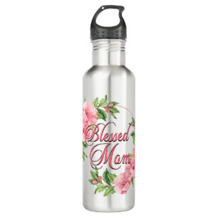 Floral Wreath Blessed Mum 710 Ml Water Bottle