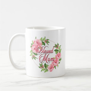 Floral Wreath Blessed Mum Coffee Mug