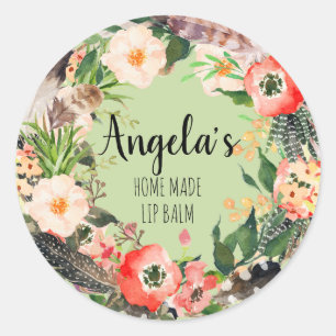 Floral Wreath Botanical Home made Sticker