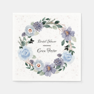 Floral Wreath Bridal Shower Napkin