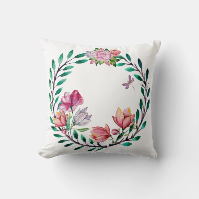 Floral Wreath Cushion (Front)