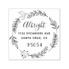 Floral Wreath Family Rustic Script Return Address