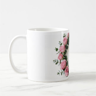 Floral Wreath Gold Foil Sticker Set | Blush Pink R Coffee Mug