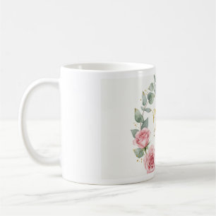 Floral Wreath Gold Foil Sticker Set   Blush Pink R Coffee Mug