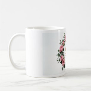 Floral Wreath Gold Foil Sticker Set   Blush Pink R Coffee Mug