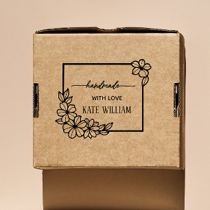 Floral Wreath Handmady by business Self-inking Stamp
